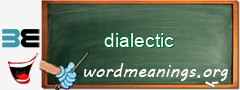 WordMeaning blackboard for dialectic